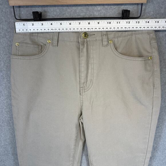 DG2 By Diane Gilman Pants Women Size 6 Ramie Blend Elastic Ankle Stretch Ankle - Picture 3 of 13